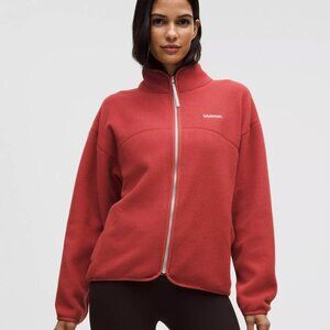 Lululemon Tumbled Fleece Full-Zip Jacket Dare Devil/Dove Grey/Light Ivory